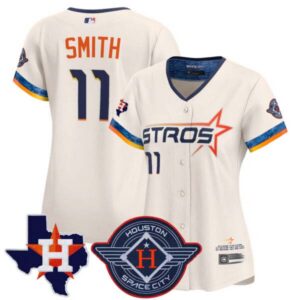 Women’s Houston Astros 2025 City Connect Texas Patch Vapor Premier Limited Jersey – All Stitched