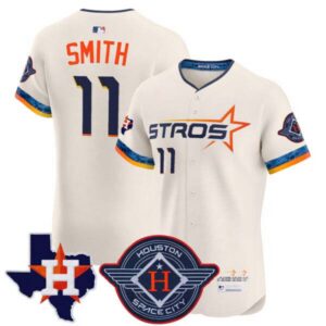 Men’s Houston Astros 2025 City Connect Texas Patch Vapor Premier Elite Jersey – All Stitched