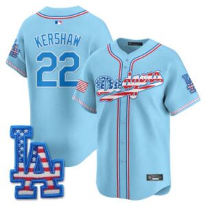 Men’s Los Angeles Dodgers 2025 Fourth of July Vapor Premier Limited Jersey – All Stitched