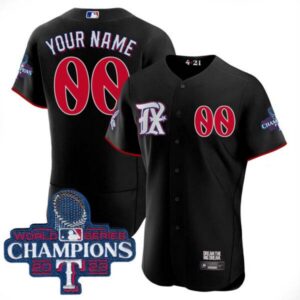 Texas Rangers 2023 World Series Champions City Connect Flex Base Custom Jersey – All Stitched