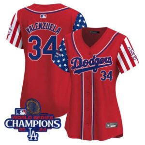 Women’s Dodgers 2025 Independence Day Vapor Premier Limited Jersey – All Stitched