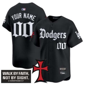 Dodgers ‘Faith & Glory Edition’ Vapor Premier Limited Custom Jersey – All Stitched