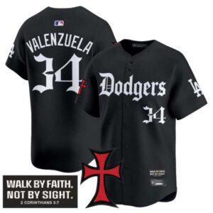 Men’s Dodgers ‘Faith & Glory Edition’ Vapor Premier Limited Jersey – All Stitched