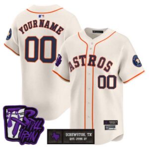 Houston Astros DJ Screw Still Tippin Purple Patch Vapor Premier Limited Custom Jersey – Stitched