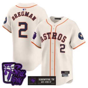 Men’s Houston Astros DJ Screw Still Tippin Purple Patch Vapor Premier Limited Jersey – All Stitched