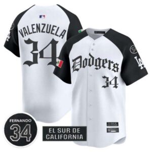 Men’s Dodgers Mexico 2025 LA Gothic Style Vapor Premier Limited Jersey V2 – All Stitched