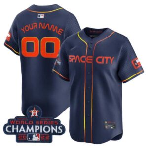 Houston Astros Space City 2022 World Series Champions Vapor Premier Limited Custom Jersey – All Stitched
