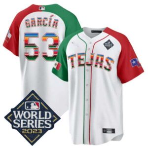 Men’s Texas Rangers 2023 World Series Mexico Jersey – All Stitched