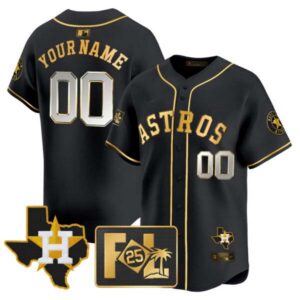 Houston Astros 2025 Spring Training & Texas Patch Vapor Premier Limited Custom Jersey – All Stitched