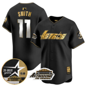 Men’s Astros 1999 Throwback 35th & Astrodome Patch Vapor Premier Limited Jersey V3 – All Stitched