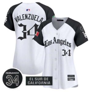 Women’s Dodgers Mexico 2025 LA Gothic Style Vapor Premier Limited Jersey – All Stitched