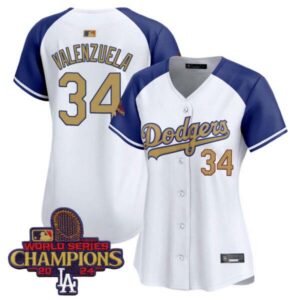 Women’s Dodgers 2025 Gold Vapor Premier Limited Jersey – All Stitched