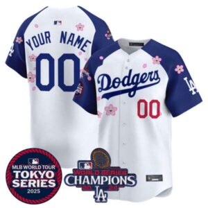 Dodgers Tokyo Series 2025 World Series Champions Patch Vapor Premier Limited Custom Jersey – Stitched