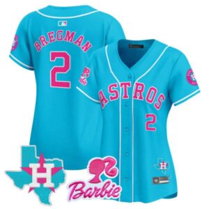 Women’s Astros Barbie Patch Vapor Premier Limited Jersey – All Stitched