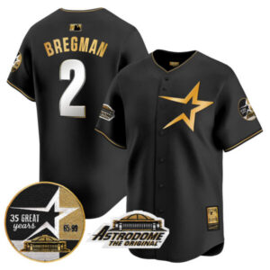 Men’s Astros 1999 Throwback 35th & Astrodome Patch Vapor Premier Limited Jersey – All Stitched