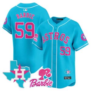Unisex Astros Barbie Patch Vapor Premier Limited Jersey – All Stitched