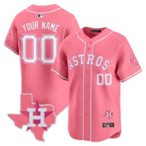 Astros Bubblegum Pink Vapor Premier Limited Jersey V2 – All Stitched