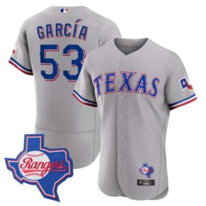 Texas Rangers 2023 Gray Flex Base Jersey – Texas Patch – All Stitched