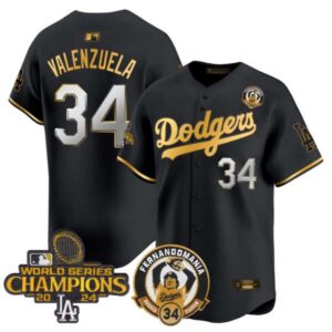 Men’s Dodgers Fernando & 2024 World Series Champions Patch Vapor Premier Limited Jersey – All Stitched