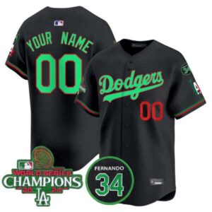 Dodgers Mexico 2024 World Series Champions Patch Vapor Premier Limited Custom Jersey V3 – All Stitched