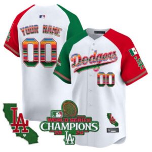 Dodgers Mexico 2024 World Series Champions Vapor Premier Limited Custom Jersey – All Stitched