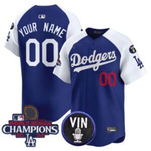 Dodgers 2024 World Series Champions Patch Vapor Premier Limited Custom Jersey V3 – All Stitched