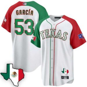 Men’s Texas Rangers Mexican Cool Base Jersey V3 – All Stitched