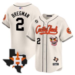 Men’s Houston Astros Cactus Jack Patch Vapor Premier Limited Jersey V12 – All Stitched