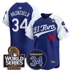 Men’s Dodgers El Toro 2024 World Series Patch Vapor Premier Limited Jersey – All Stitched