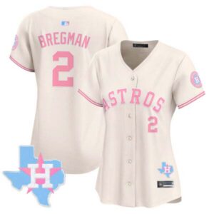 Women’s Astros Bubblegum Pink Vapor Premier Limited Jersey – All Stitched