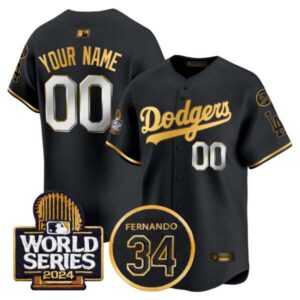 Dodgers Fernando Memorial & 2024 World Series Patch Vapor Premier Limited Custom Jersey – All Stitched