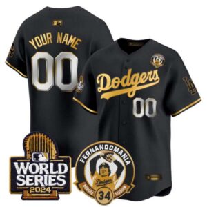 Dodgers Fernando Valenzuela & 2024 World Series Patch Vapor Premier Limited Custom Jersey – All Stitched