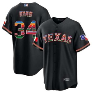 Men’s Texas Rangers Mexican Heritage Night Cool Base Jersey – Away – All Stitched