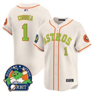 Men’s Astros Orbit Patch Vapor Premier Limited Jersey V2 – All Stitched