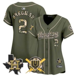 Women’s Astros Armed Forces Day Vapor Premier Limited Jersey – All Stitched