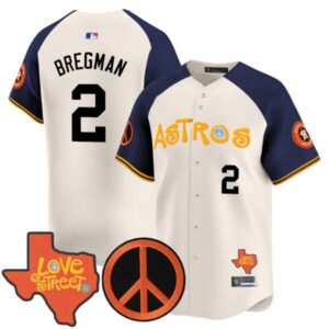 Men’s Astros Love Street & Peace Sign Patch Vapor Premier Limited Jersey – All Stitched