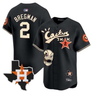 Men’s Houston Astros Cactus Jack Patch Vapor Premier Limited Jersey – All Stitched