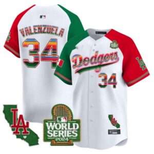 Men’s Dodgers Mexico 2024 World Series Vapor Premier Limited Jersey V2 – All Stitched