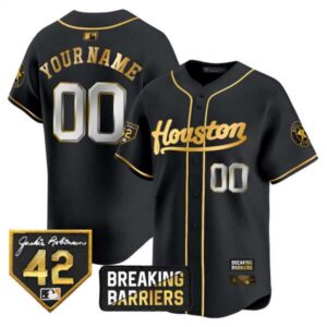 Houston Astros Jackie Robinson Breaking Barriers Patch Vapor Premier Limited Custom Jersey – All Stitched