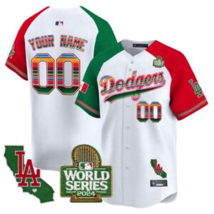 Dodgers Mexico 2024 World Series Vapor Premier Limited Custom Jersey V2 – All Stitched