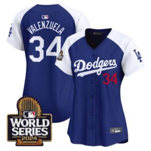 Women’s Dodgers 2024 World Series Vapor Premier Limited Jersey – All Stitched