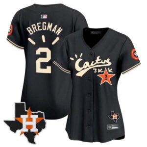 Women’s Houston Astros Cactus Jack Patch Vapor Premier Limited Jersey V10 – Stitched