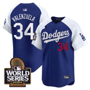 Men’s Dodgers 2024 World Series Vapor Premier Limited Jersey – All Stitched