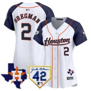 Women’s Houston Astros 2024 Jackie Robinson Patch Vapor Premier Limited Jersey – All Stitched