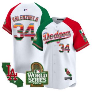 Men’s Dodgers Mexico 2024 World Series Vapor Premier Limited Jersey – All Stitched