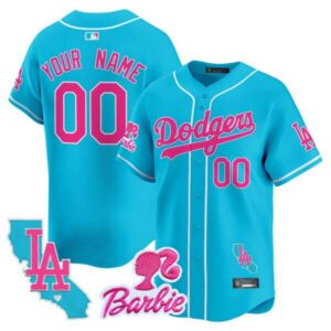 Dodgers Barbie Patch Vapor Premier Limited Custom Jersey – All Stitched