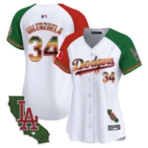 Women’s Dodgers Mexico Traditional Style Vapor Premier Limited Jersey – All Stitched