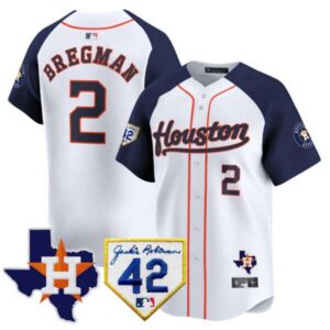 Men’s Houston Astros 2024 Jackie Robinson Patch Vapor Premier Limited Jersey – All Stitched
