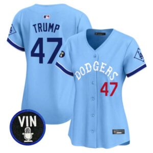 Women’s Dodgers Tribute Vin Scully Patch Vapor Premier Limited Jersey – All Stitched