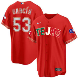 Men’s Texas Rangers Mexican Heritage Night Jersey – All Stitched
